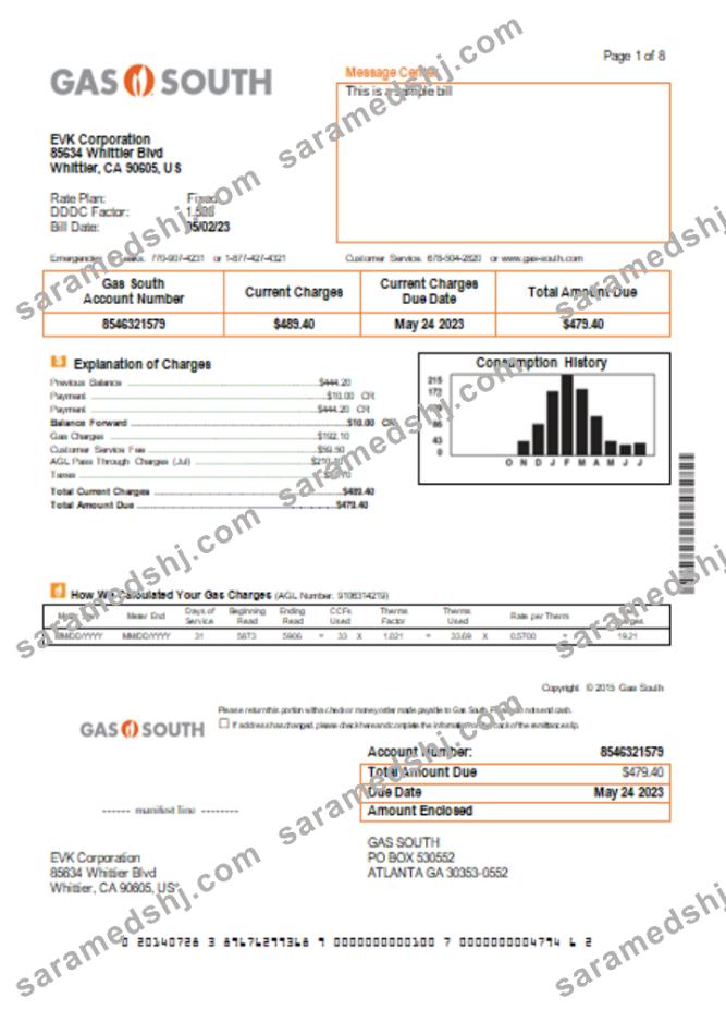 Gas South utility business bill,  SCR
